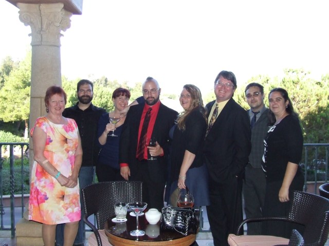 Me and my dear friends in the world of high end fancy-pantsness.  Amazingly, they let us use the good silverware.