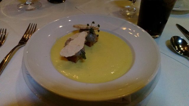 The cream was grey and tasted like Thanksgiving.  Look, If I knew what half the shit I eat was, I would probably just cook at home myself.  Leave me alone...